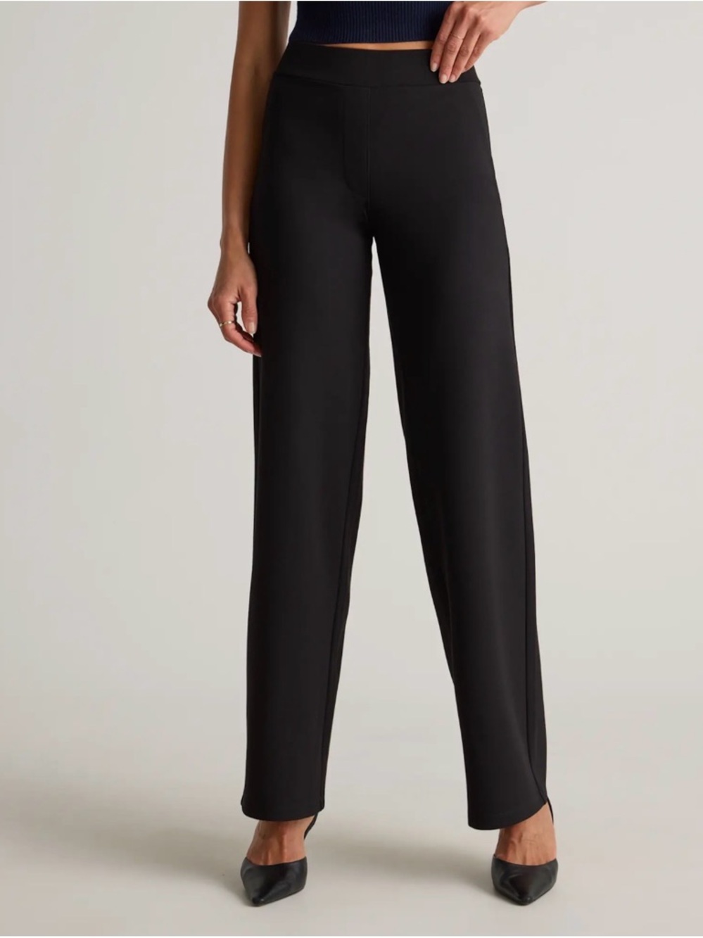 Quince Ultra-Stretch Ponte Wide Leg Pants